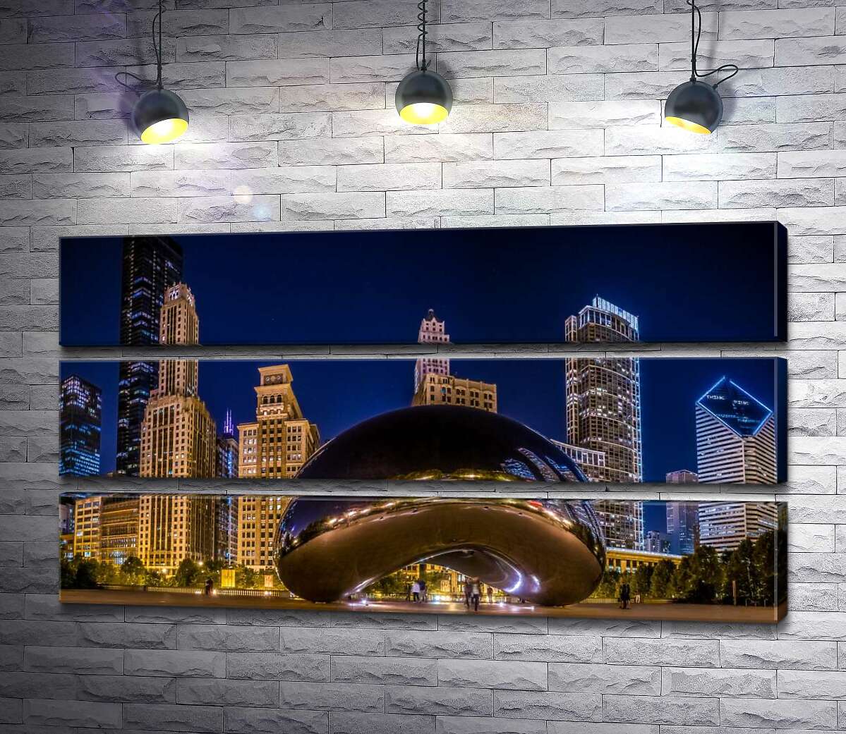 

Модульная картина ArtPoster "Облачные ворота" (Cloud Gate) в центре шумного Чикаго 130x69 см Модуль №13