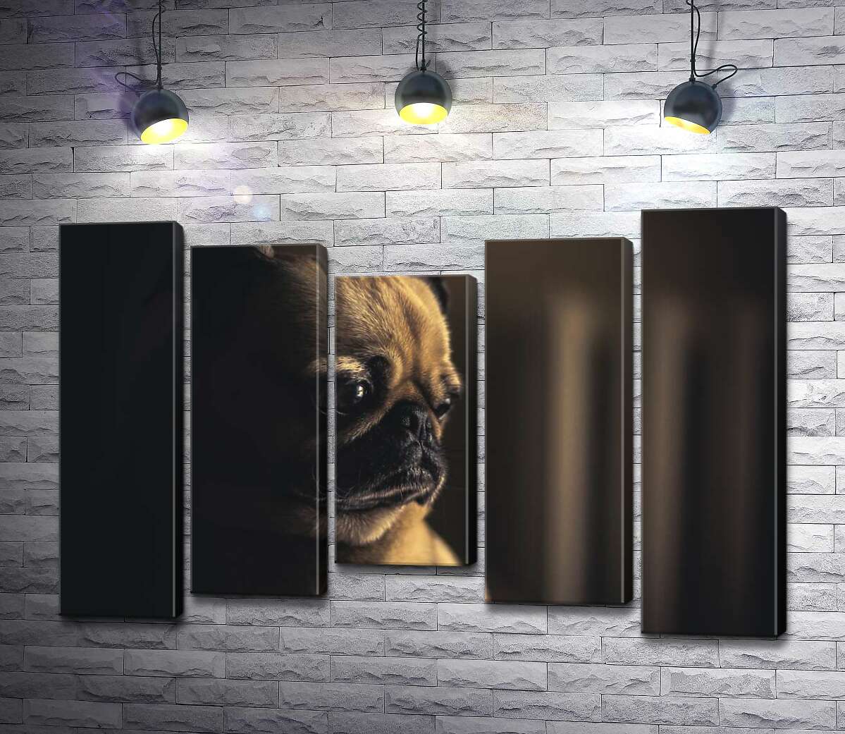 

Модульная картина ArtPoster Мопс смотрит вдаль 100x69 см Модуль №28