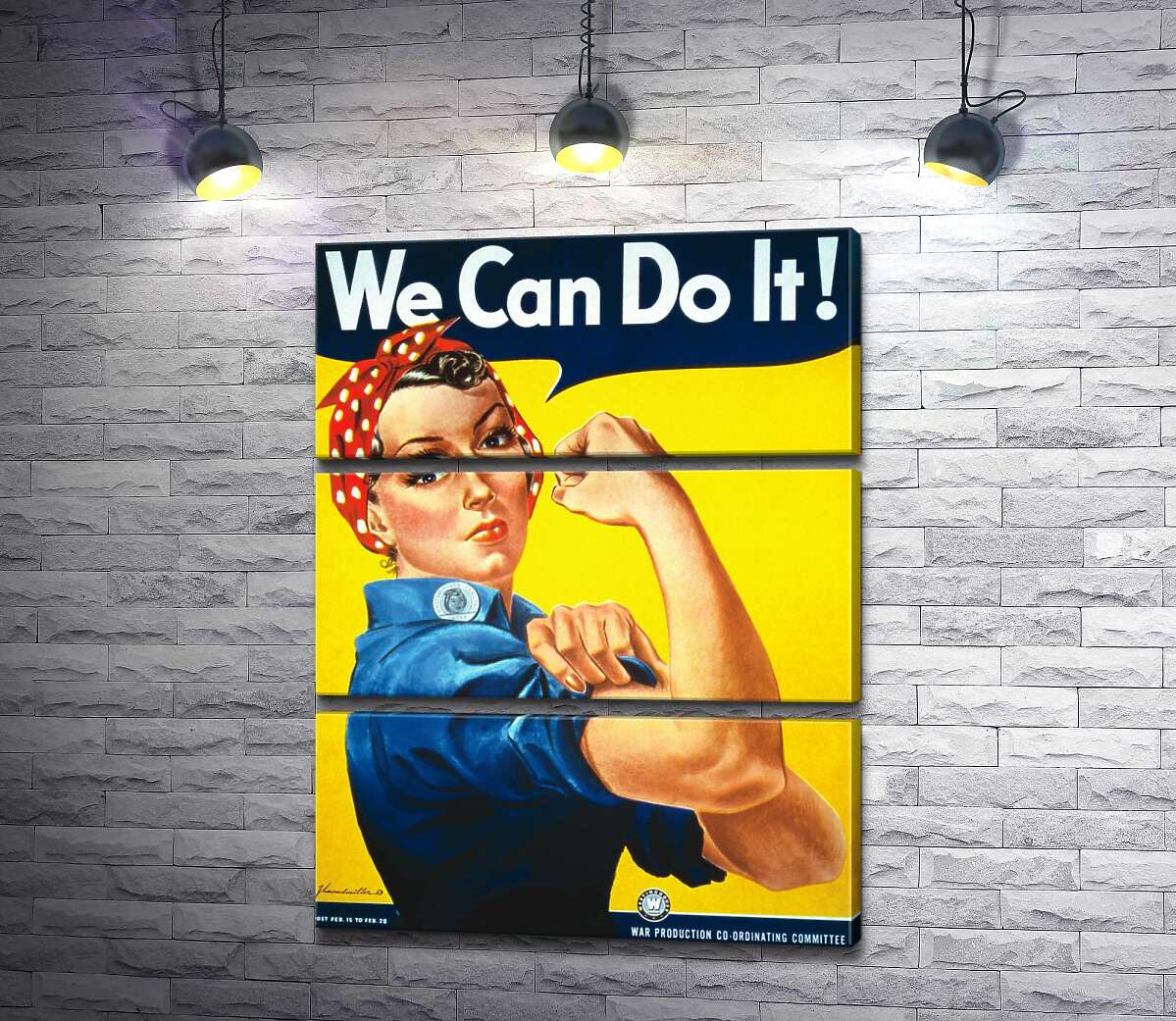 

Модульная картина ArtPoster Мы можем это сделать (We Can Do It) – Джей Говард Миллер (J. Howard Miller) 130x168 см Модуль №13