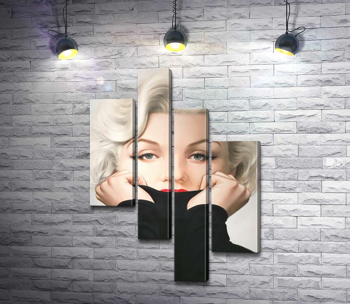 

Модульная картина ArtPoster Нежный портрет Мэрилин Монро (Marilyn Monroe) в черном свитере 100x147 см Модуль №20