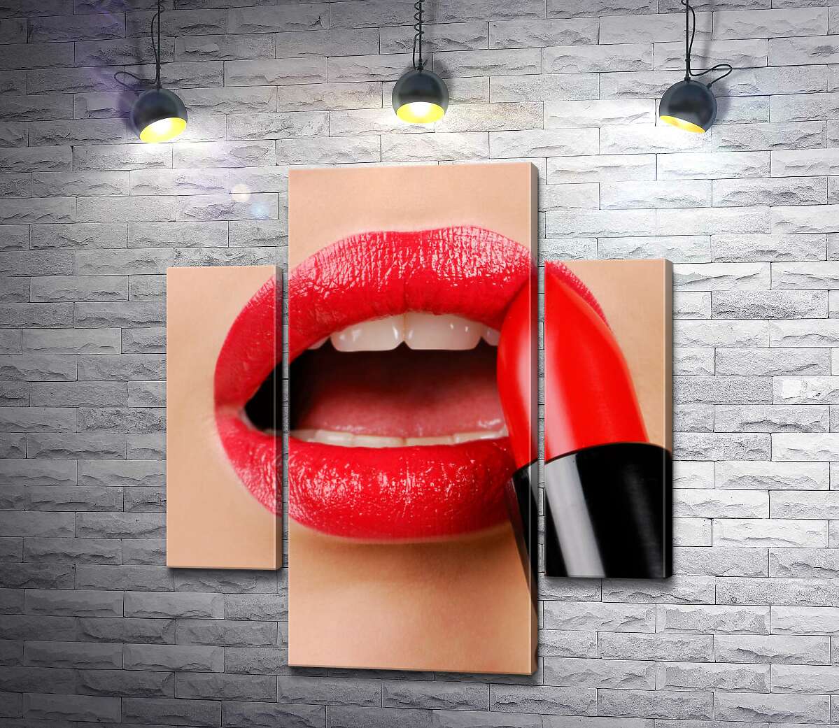 

Модульная картина ArtPoster Нежные губы, накрашенные красной помадой 80x90 см Модуль №7