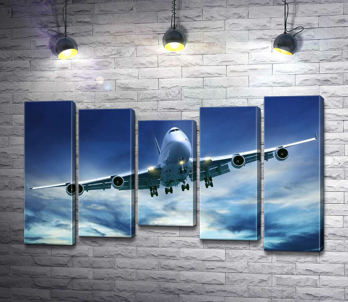 

Модульная картина ArtPoster На посадку: американский самолет "Jumbo Jet" 130x79 см Модуль №28