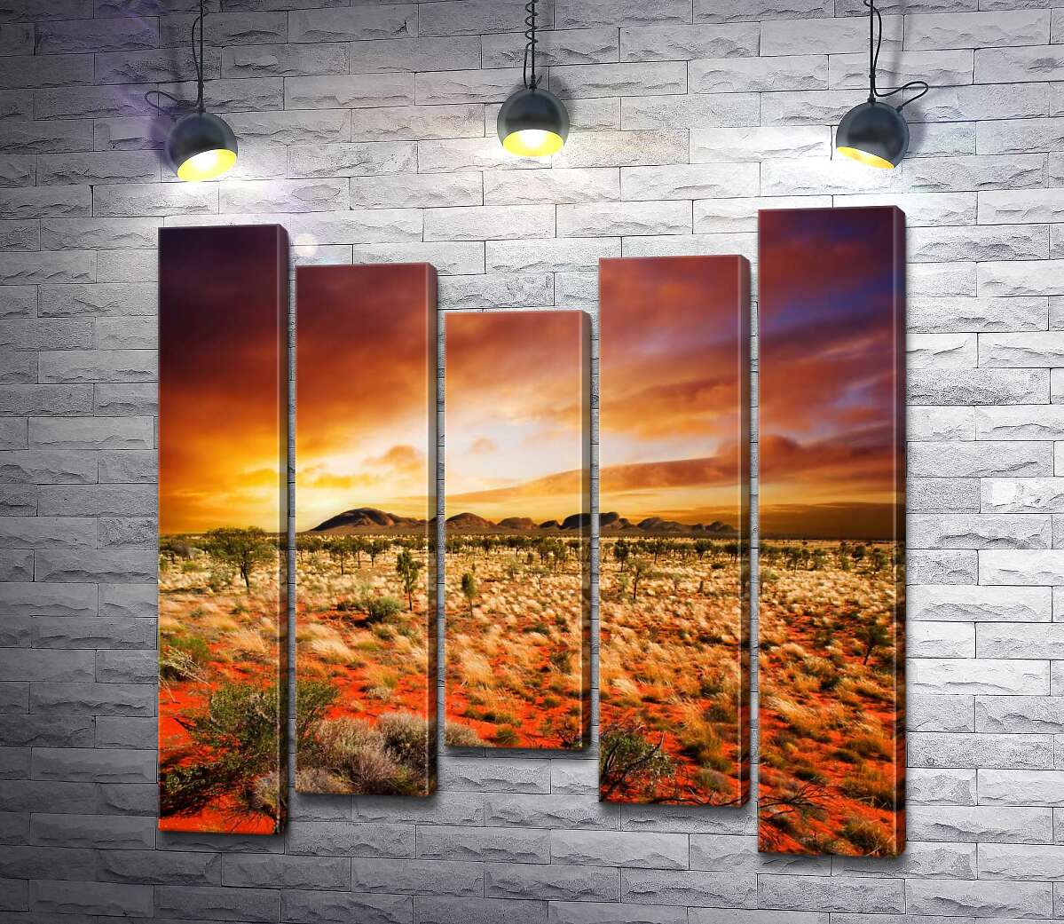 

Модульная картина ArtPoster Огонь неба и ландшафта Австралии 130x129 см Модуль №28