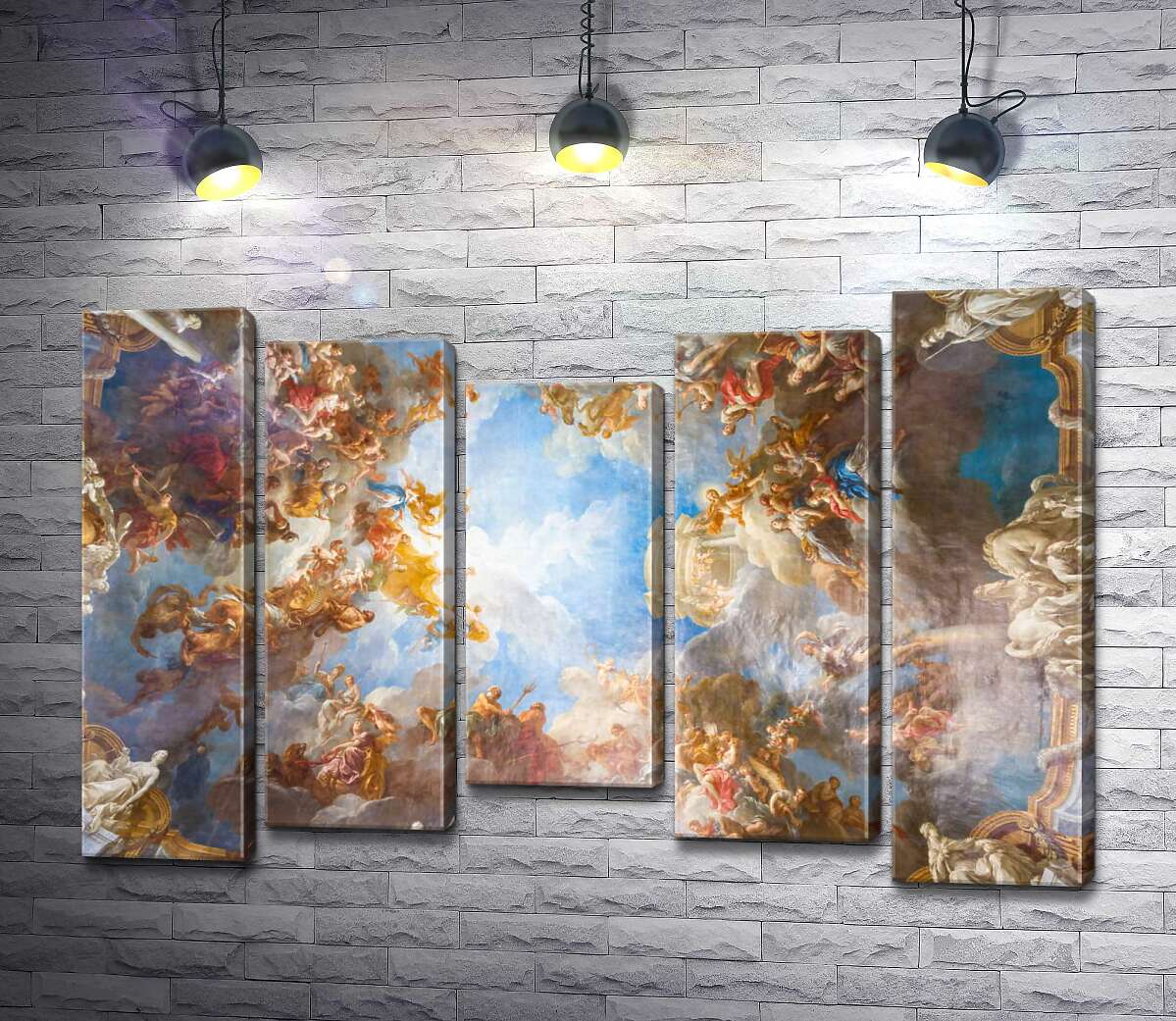 

Модульная картина ArtPoster Небесно красивый потолок в Зеркальном зале (Hall of Mirrors) французского Версаля (Palace of Versailles) 130x88 см Модуль №28