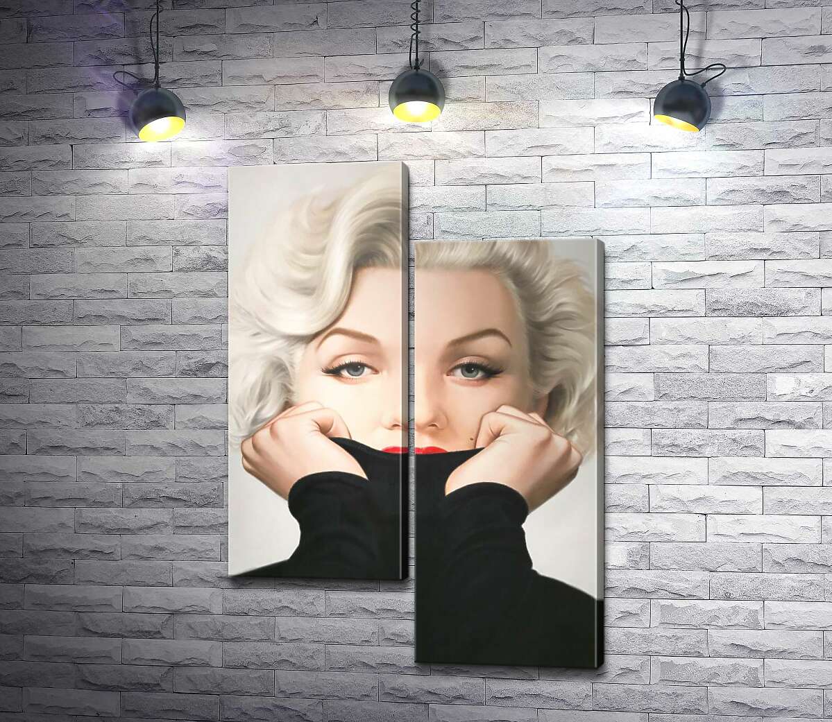 

Модульная картина ArtPoster Нежный портрет Мэрилин Монро (Marilyn Monroe) в черном свитере 130x191 см Модуль №5