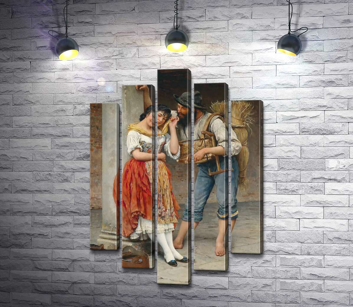 

Модульная картина ArtPoster Паук и муха (The Spider and the Fly) - Эжен де Блаас (Eugene de Blaas) 100x150 см Модуль №26