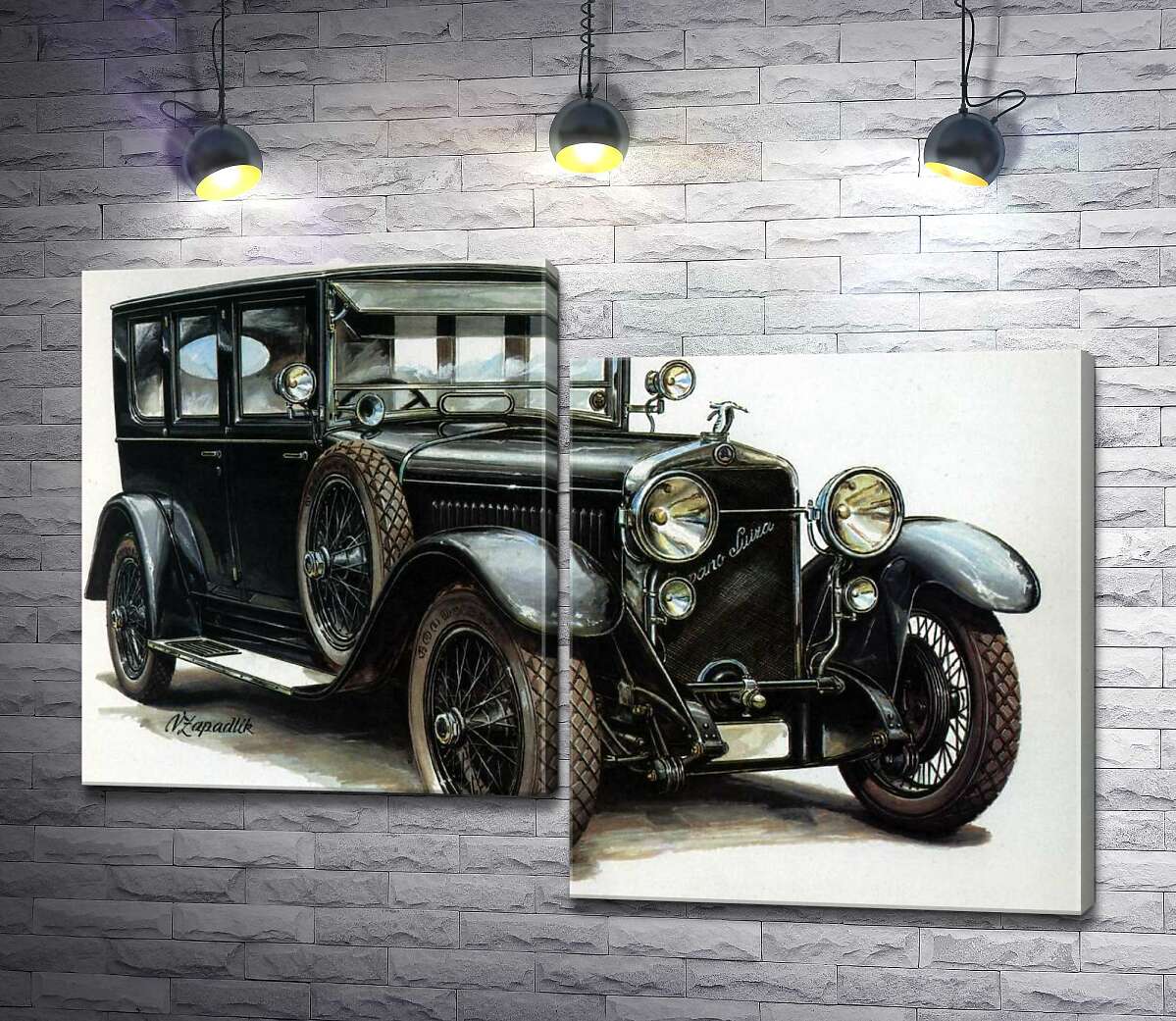

Модульная картина ArtPoster Первый автомобиль компании Skoda Hispano-Suiza 130x92 см Модуль №5