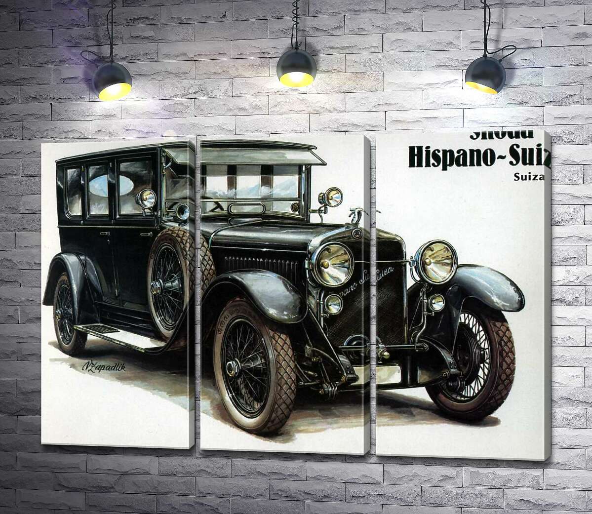 

Модульная картина ArtPoster Первый автомобиль компании Skoda Hispano-Suiza 132x91 см Модуль №11