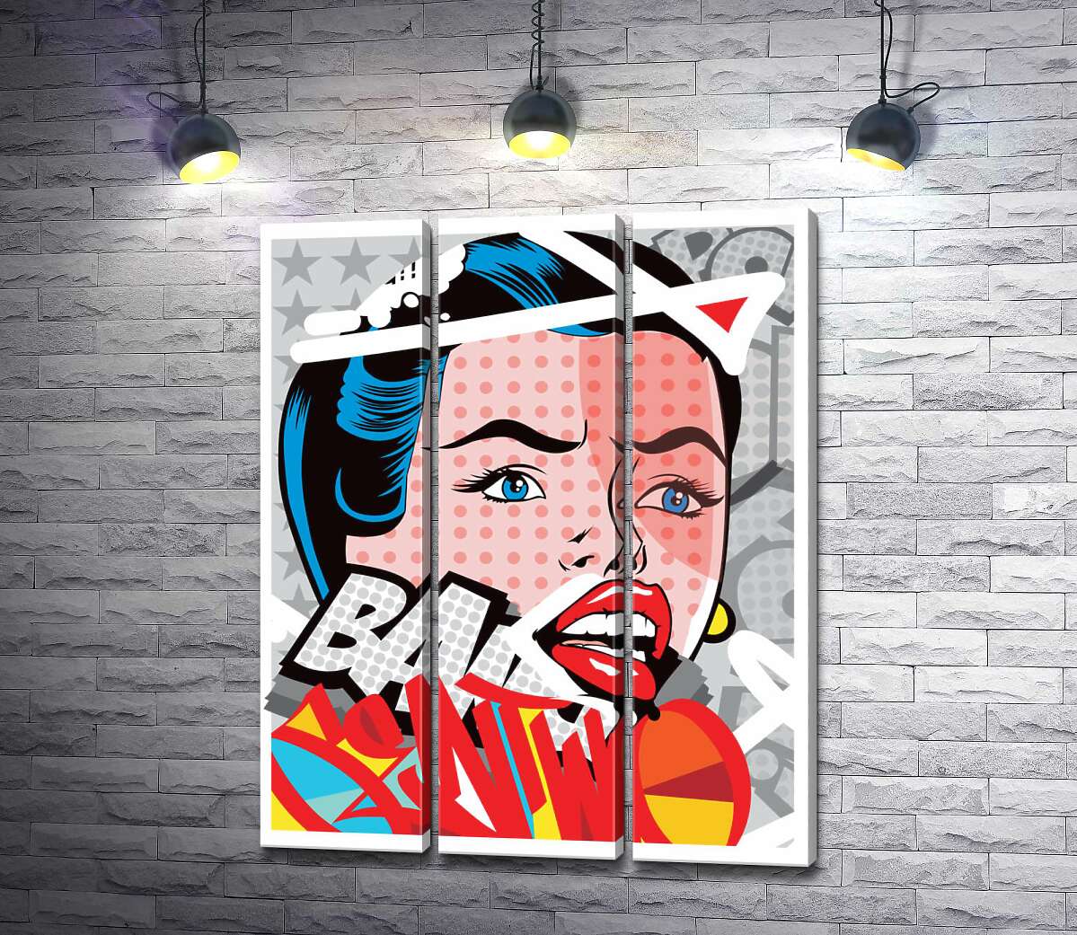 

Модульная картина ArtPoster Очаровательная брюнетка говорит 132x168 см Модуль №11
