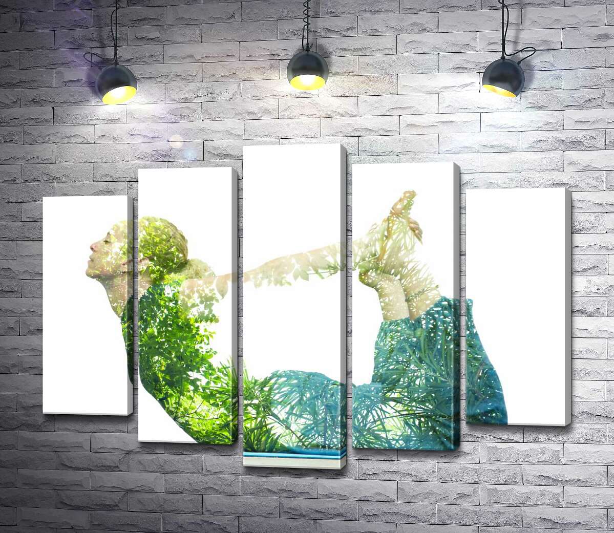 

Модульная картина ArtPoster Природа оживает в позе йоги 100x73 см Модуль №26