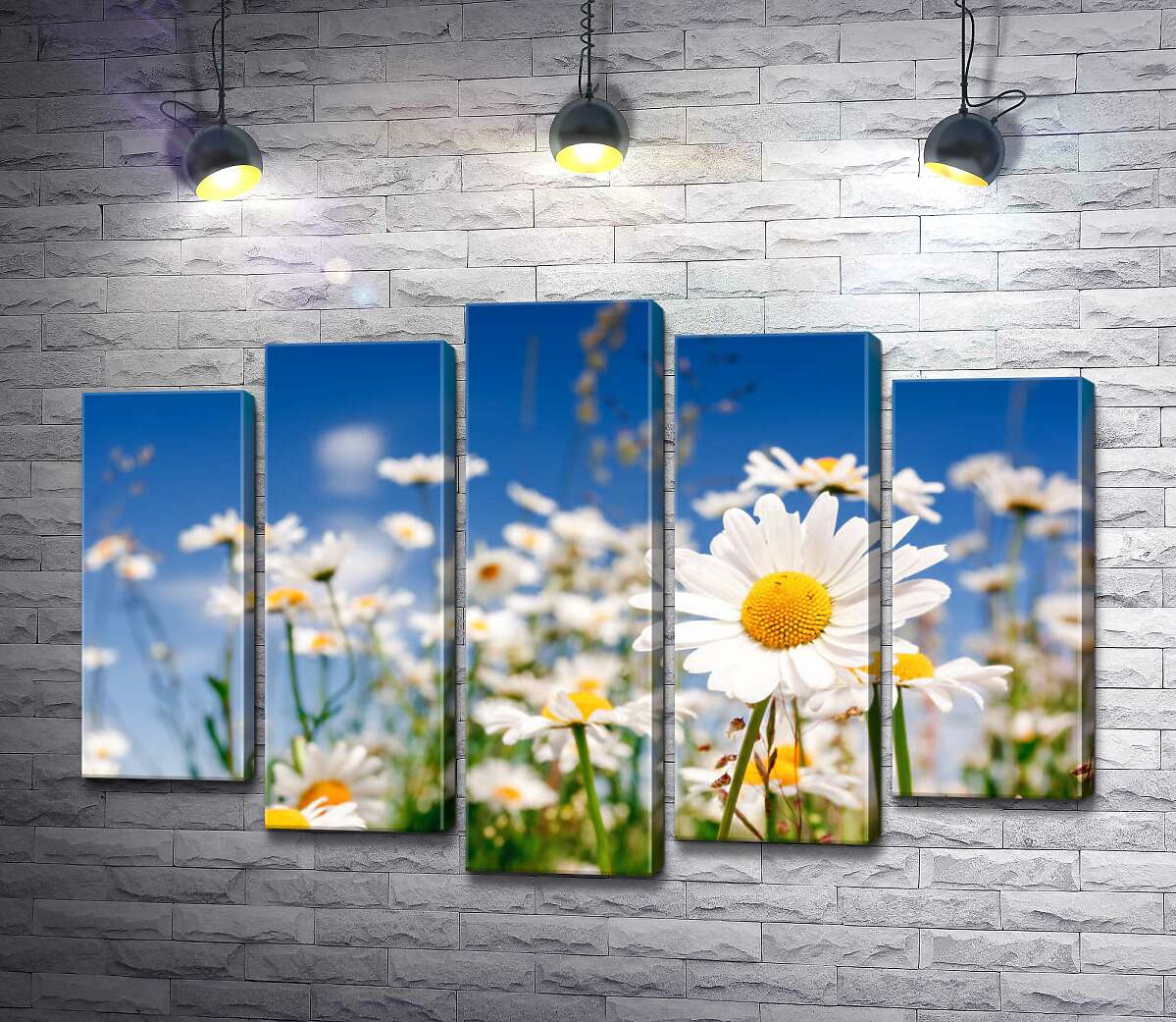 

Модульная картина ArtPoster Поле белоснежных ромашек 100x69 см Модуль №26