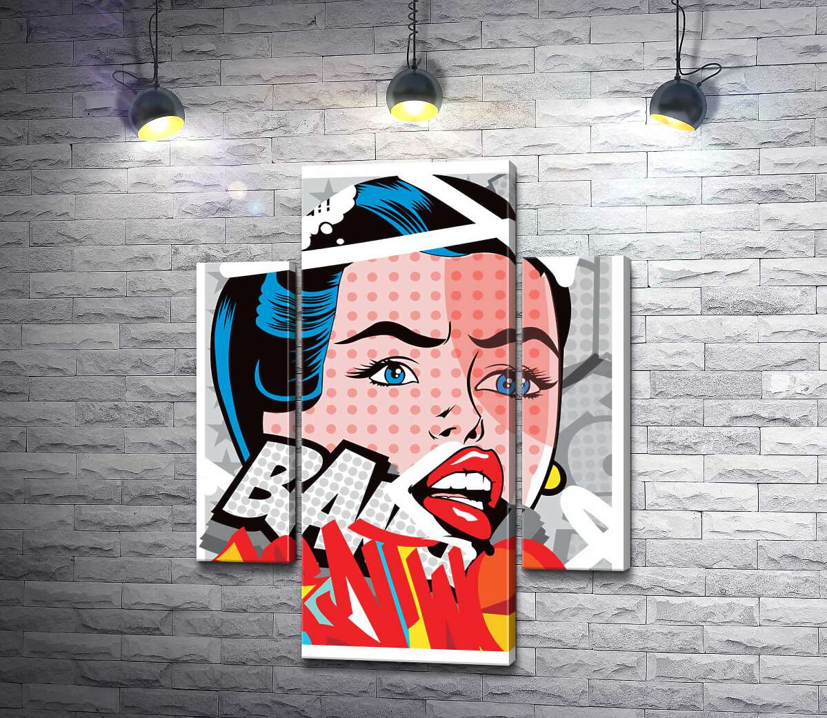 

Модульная картина ArtPoster Очаровательная брюнетка говорит 80x104 см Модуль №7