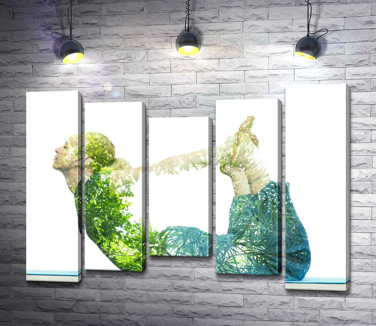 

Модульная картина ArtPoster Природа оживает в позе йоги 130x96 см Модуль №28