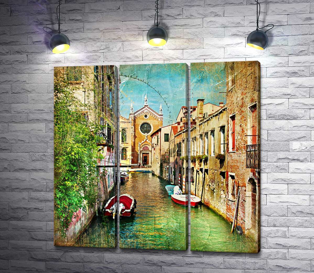 

Модульная картина ArtPoster Посреди старинного венецианского канала 60x60 см Модуль №11