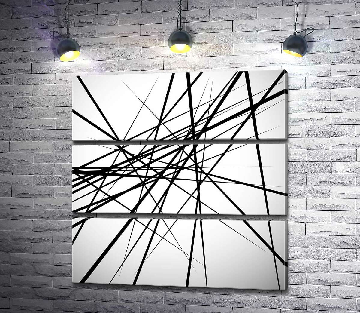 

Модульная картина ArtPoster Пересечение черных линий на белом фоне 100x102 см Модуль №13