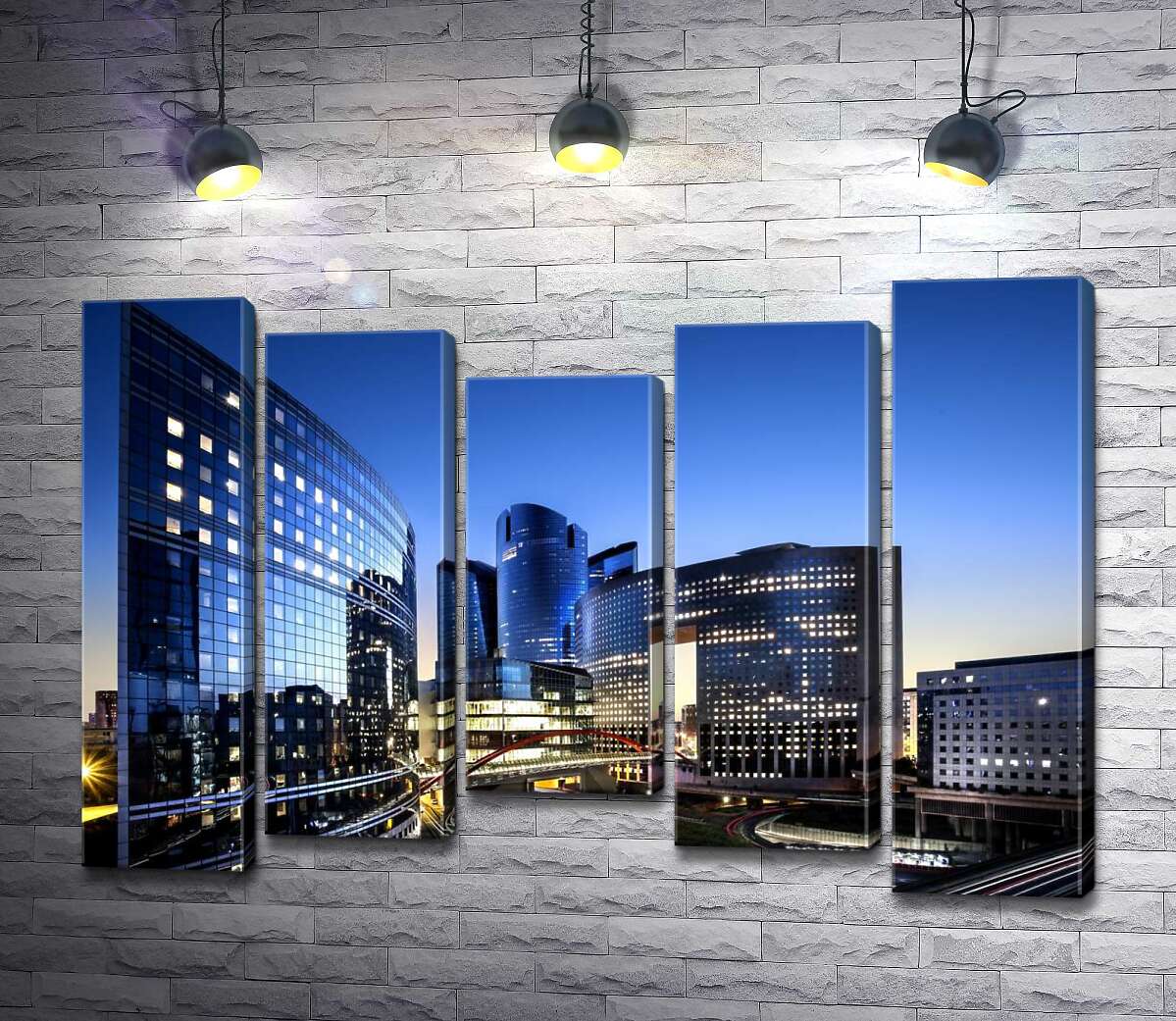 

Модульная картина ArtPoster "Парижский Манхэттен" (La Défense) в вечерних сумерках 130x92 см Модуль №28