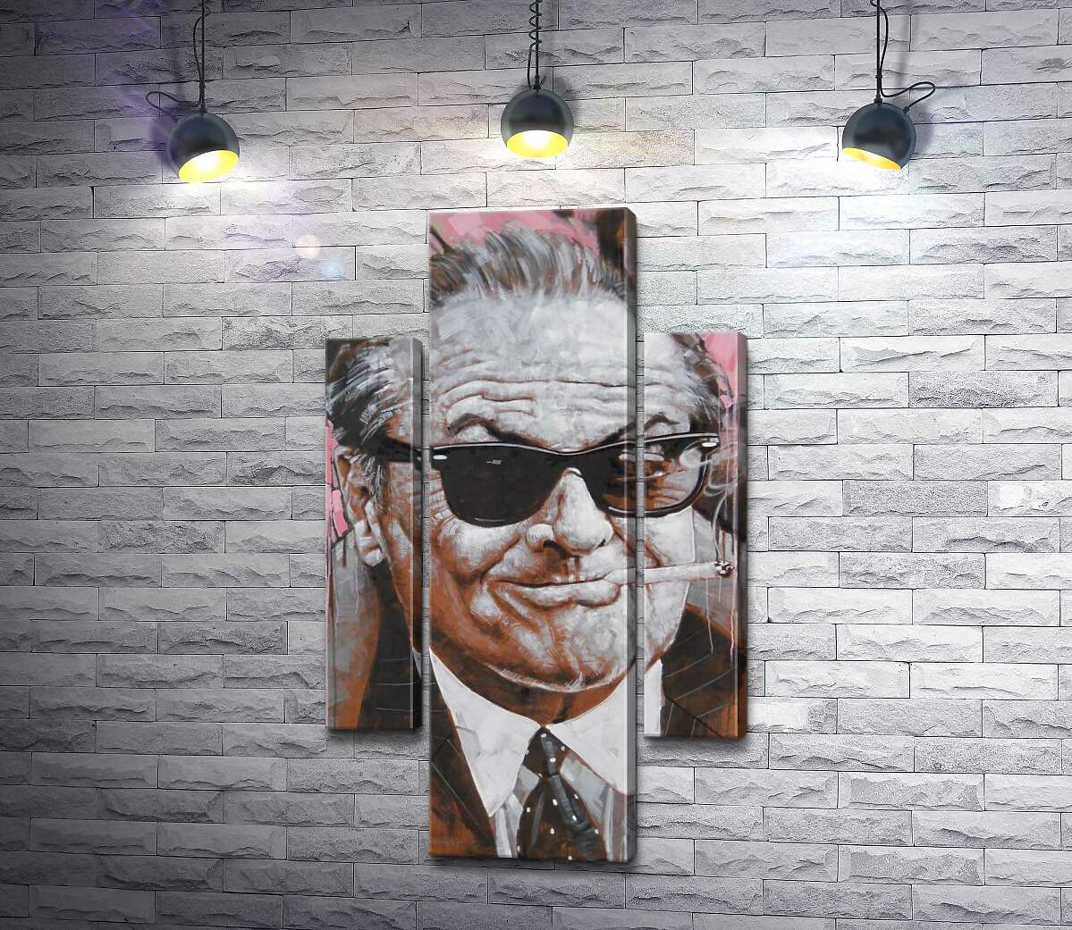 

Модульная картина ArtPoster Портрет улыбающегося Джека Николсона (Jack Nicholson) с сигаретой в зубах 119x205 см Модуль №7