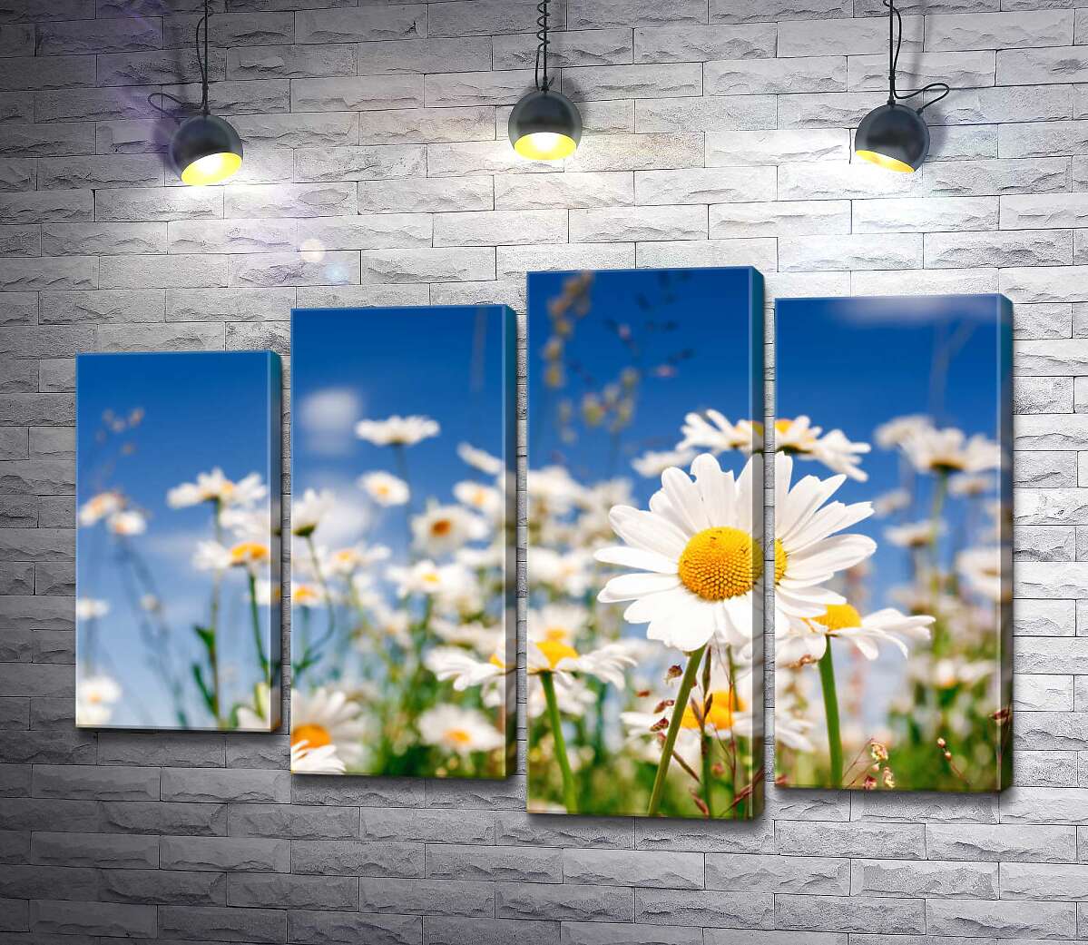 

Модульная картина ArtPoster Поле белоснежных ромашек 100x69 см Модуль №21