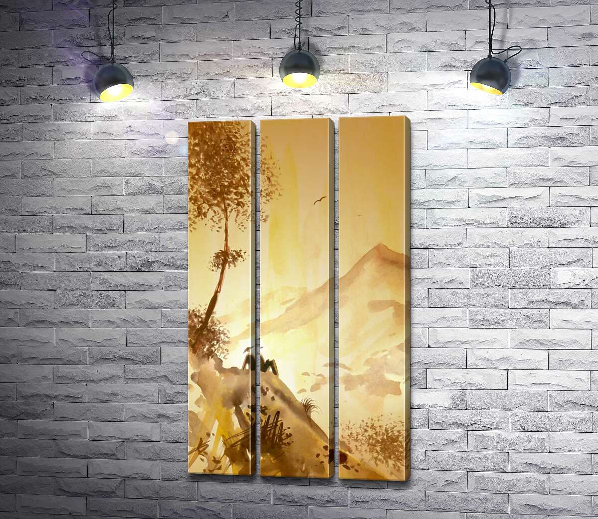 

Модульная картина ArtPoster Отдых между скалистыми горами 60x111 см Модуль №11