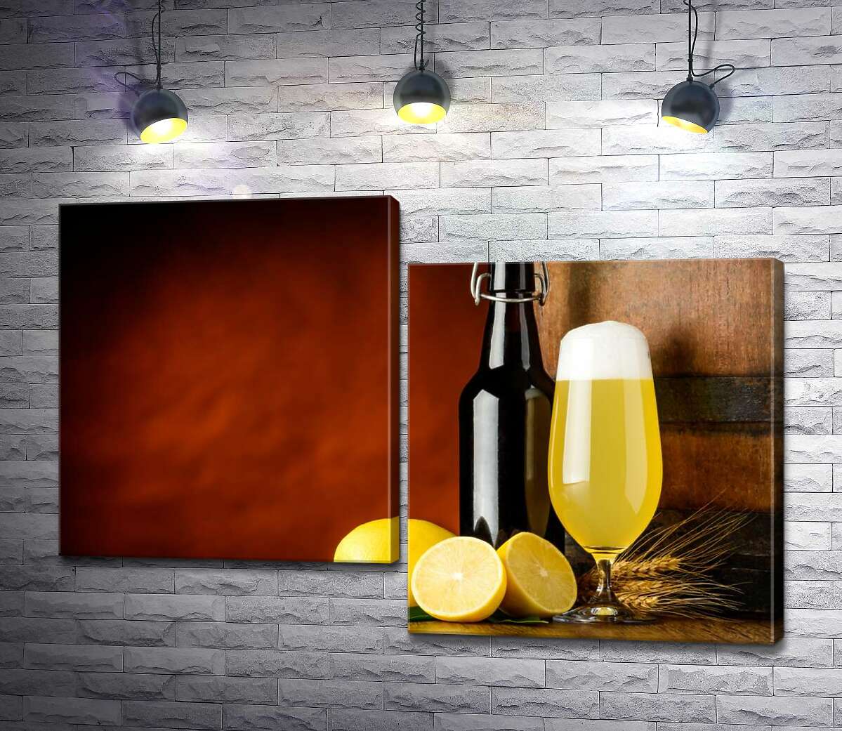 

Модульная картина ArtPoster Особенный вкус пива с лимоном 100x68 см Модуль №5