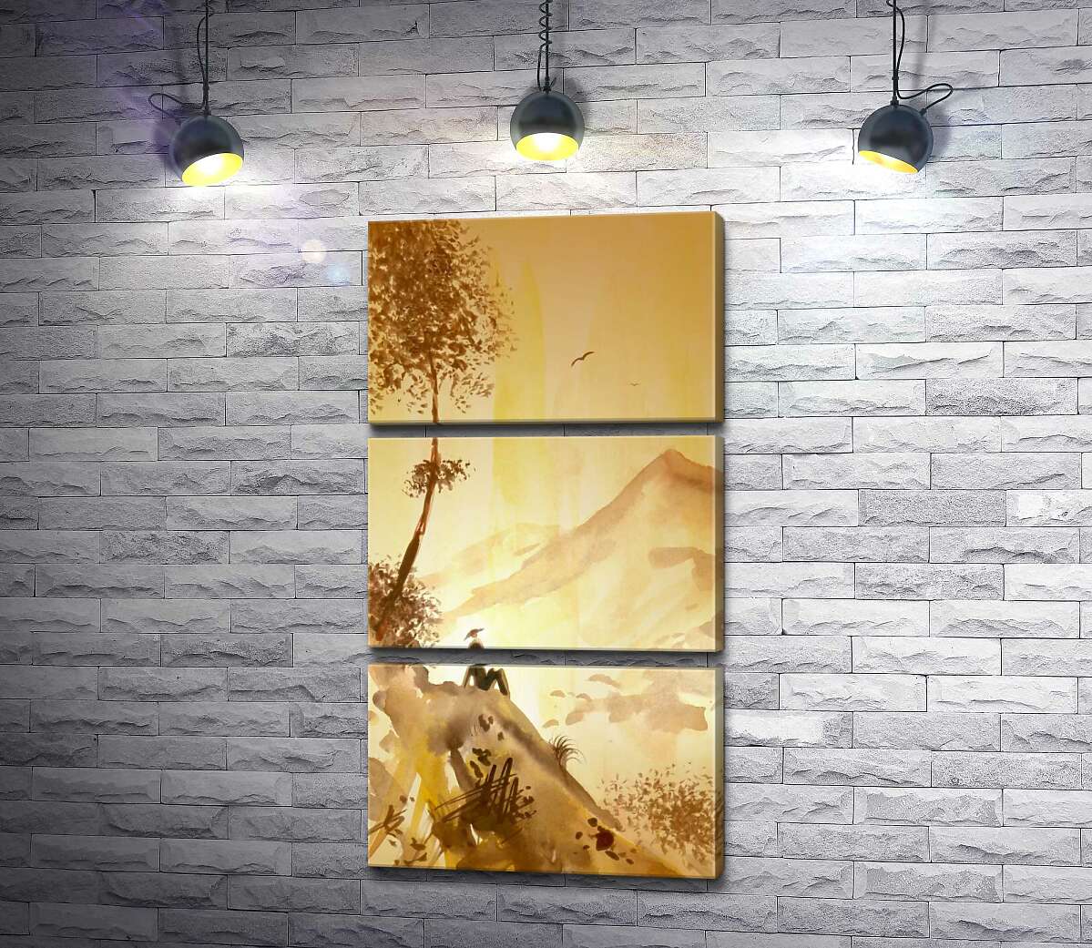 

Модульная картина ArtPoster Отдых между скалистыми горами 130x240 см Модуль №13