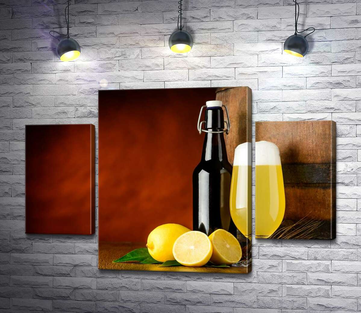 

Модульная картина ArtPoster Особенный вкус пива с лимоном 100x69 см Модуль №7
