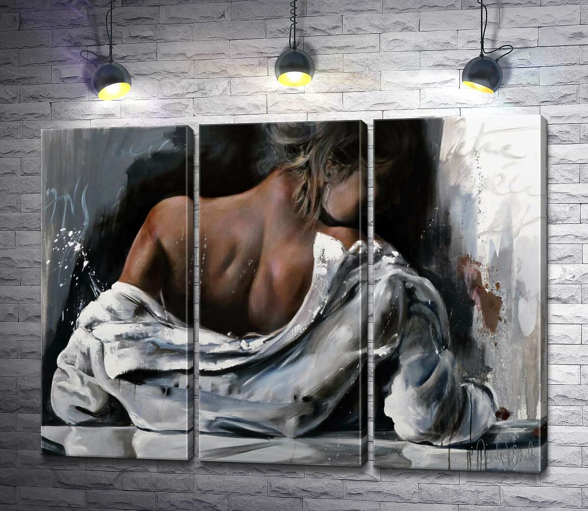 

Модульная картина ArtPoster Откровенная соблазнительность в силуэте женской спины 132x98 см Модуль №11