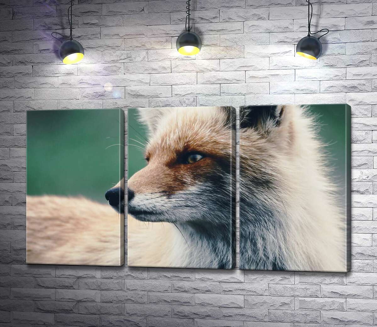 

Модульная картина ArtPoster Пастельный силуэт пушистой лисы 60x34 см Модуль №11