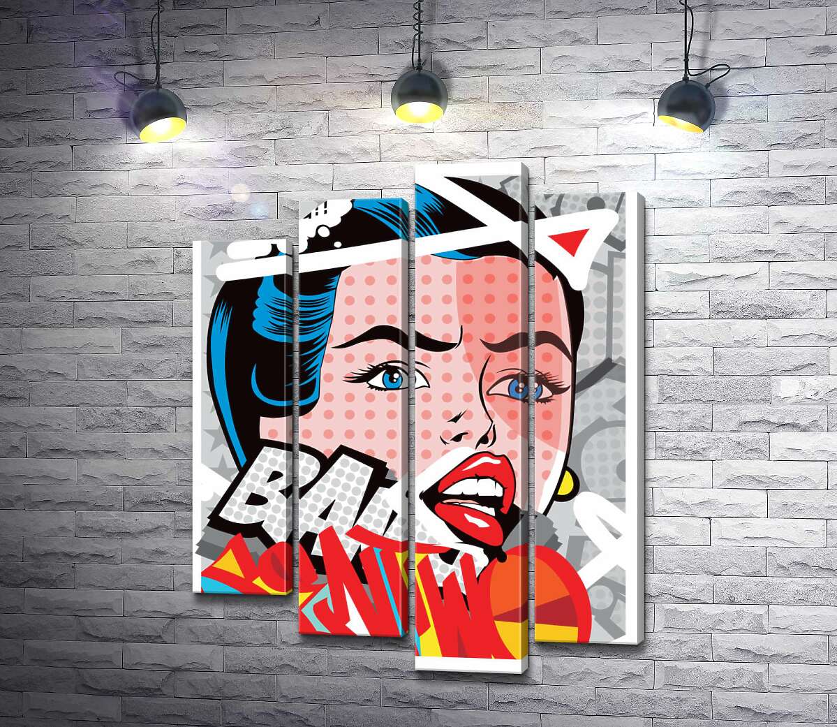 

Модульная картина ArtPoster Очаровательная брюнетка говорит 100x131 см Модуль №21