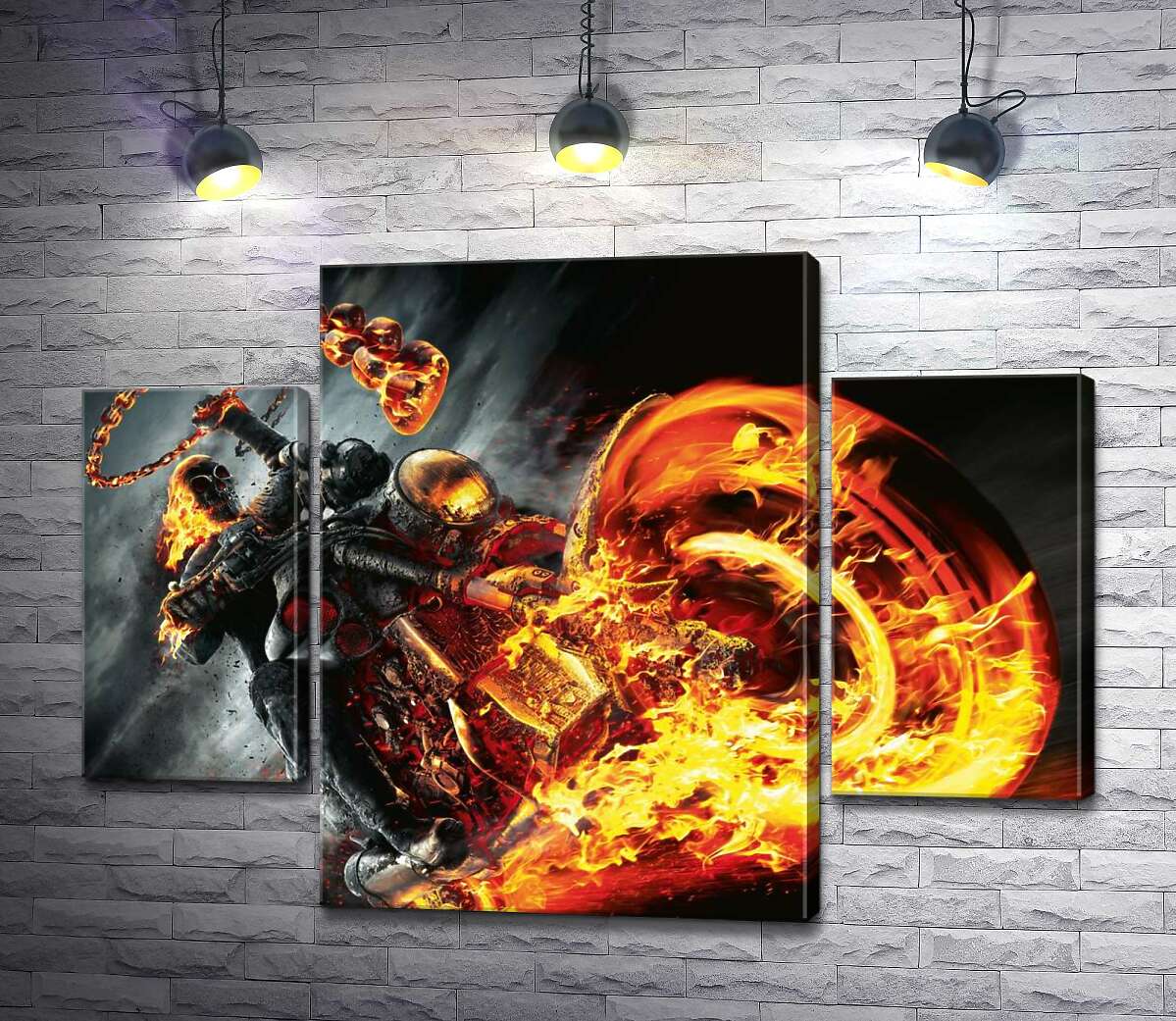 

Модульная картина ArtPoster Постер с главным злодеем фильма "Призрачный всадник" (Ghost rider) 100x74 см Модуль №7