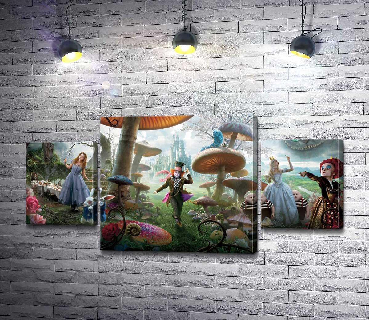 

Модульная картина ArtPoster Причудливый постер к фильму "Алиса в стране чудес" (Alice in Wonderland) 131x65 см Модуль №7