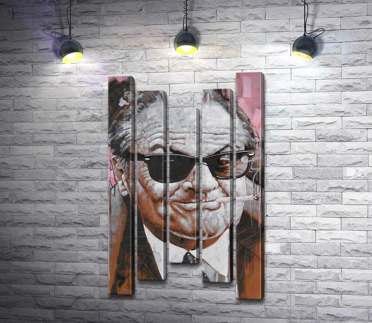 

Модульная картина ArtPoster Портрет улыбающегося Джека Николсона (Jack Nicholson) с сигаретой в зубах 120x207 см Модуль №28