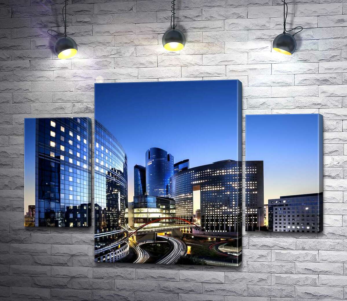 

Модульная картина ArtPoster "Парижский Манхэттен" (La Défense) в вечерних сумерках 131x90 см Модуль №7