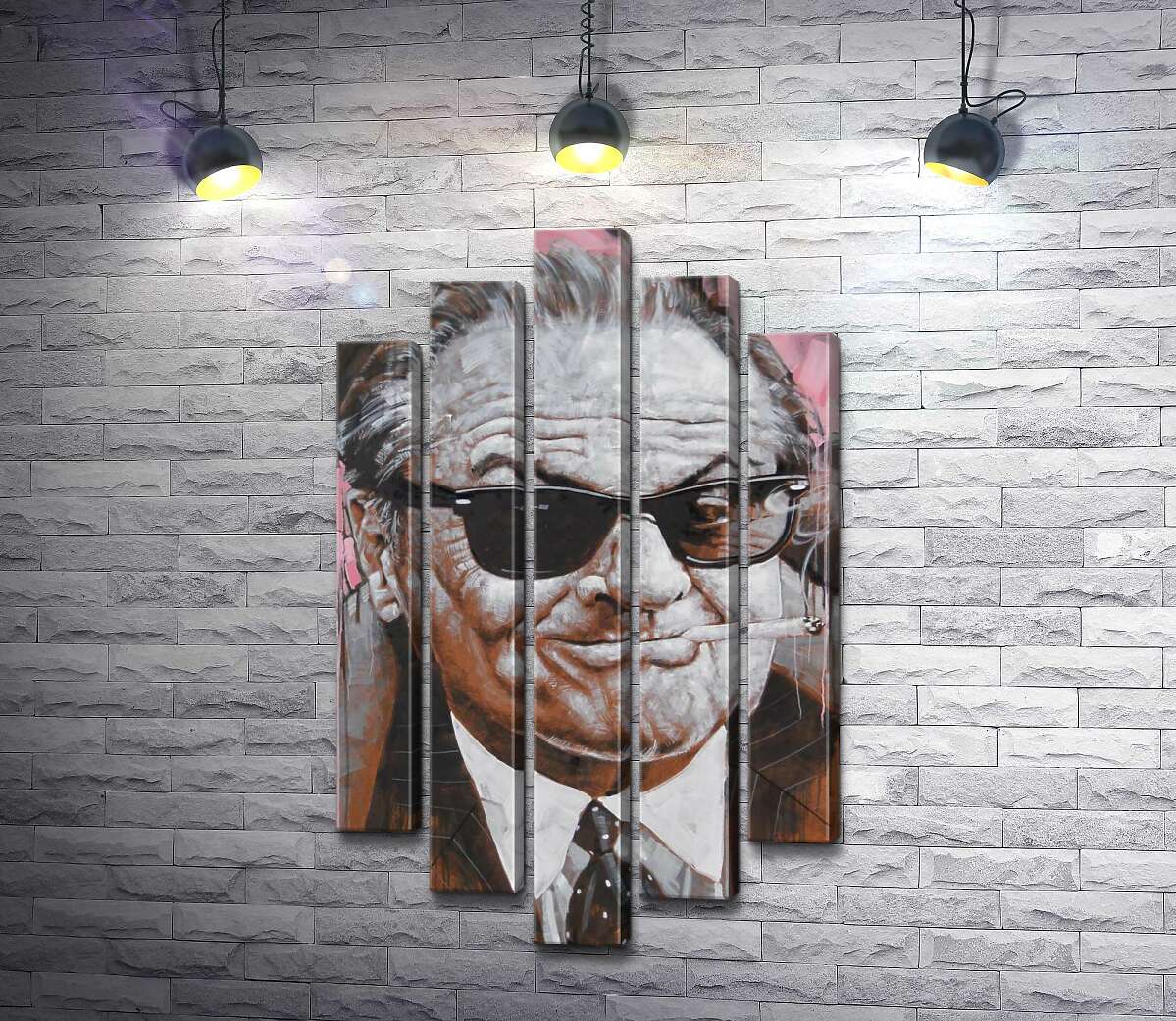 

Модульная картина ArtPoster Портрет улыбающегося Джека Николсона (Jack Nicholson) с сигаретой в зубах 100x178 см Модуль №26