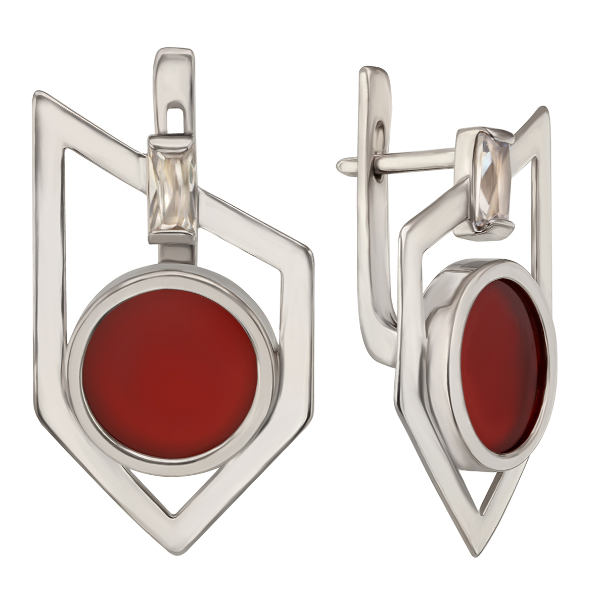 

Серебряные серьги с агатом / бирюзой и фианитами Tango Jewellery Company 449710С