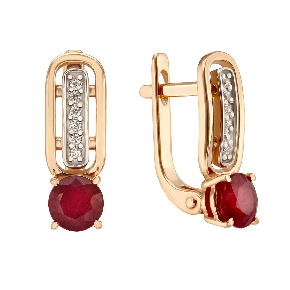 

Золотые серьги с рубинами и бриллиантами Tango Jewellery Company 774383