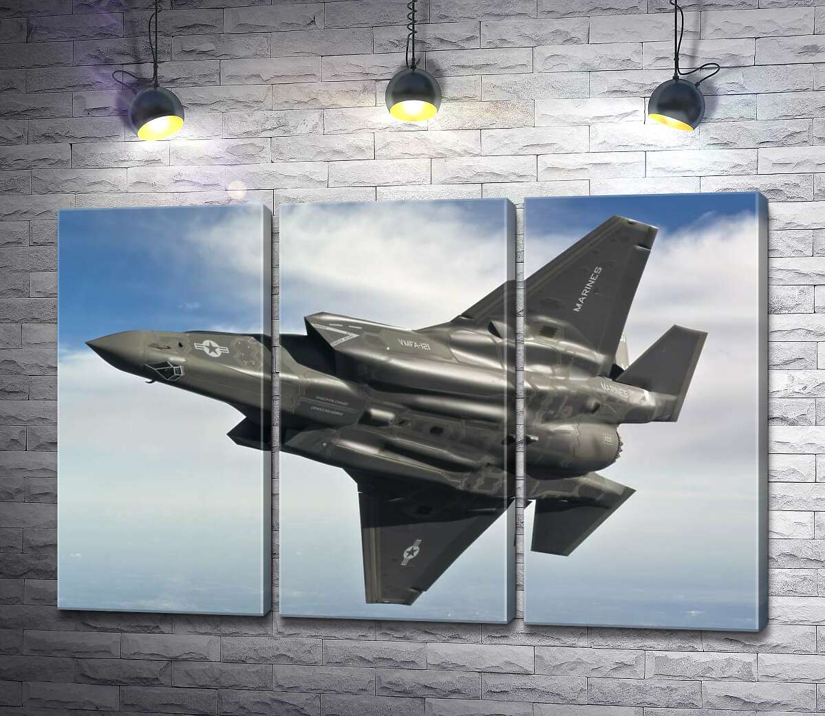 

Модульная картина ArtPoster Сверхзвуковой американский истребитель-бомбардировщик в полете 132x87 см Модуль №11