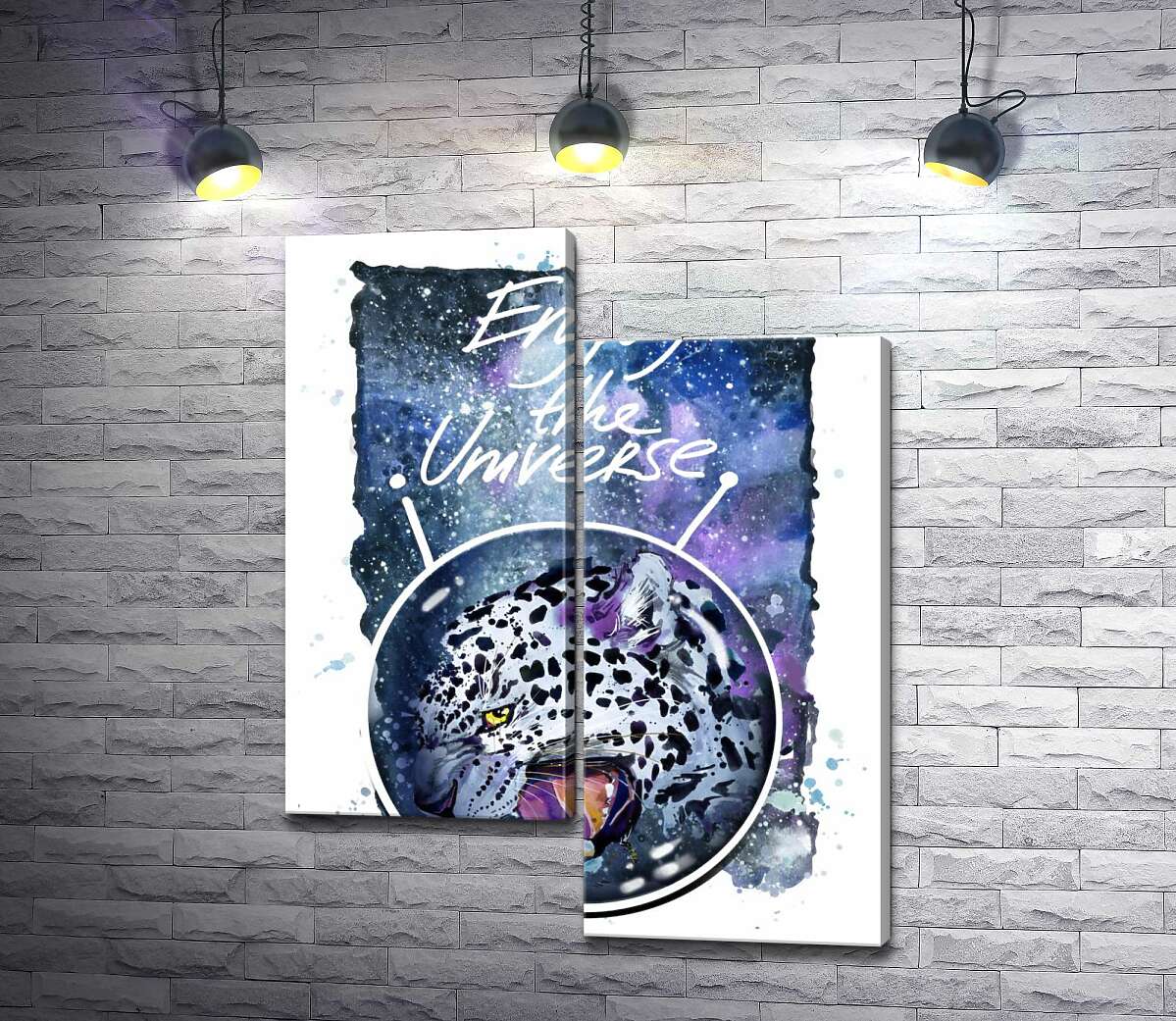

Модульная картина ArtPoster Пятнистый леопард в космосе под названием "Enjoy the Universe" 100x129 см Модуль №5