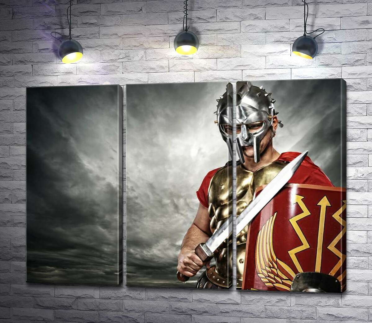 

Модульная картина ArtPoster Римский легионер с мечом и щитом 60x43 см Модуль №11