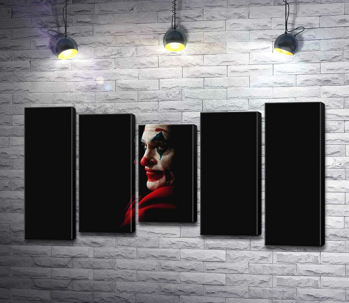 

Модульная картина ArtPoster Профиль Джокера рассеивается в тени 130x73 см Модуль №28