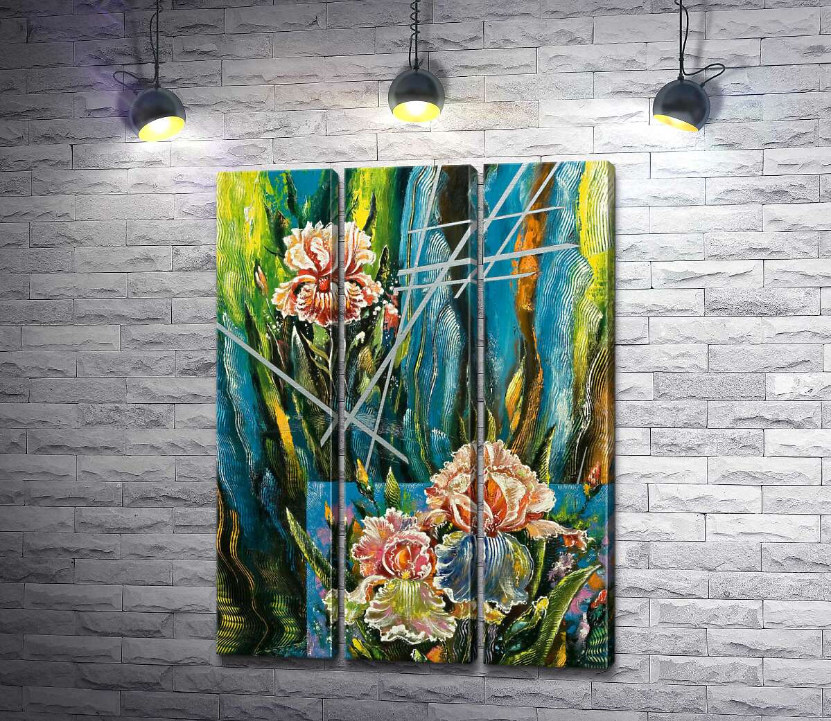 

Модульная картина ArtPoster Розовые волны лепестков ирисов 60x84 см Модуль №11