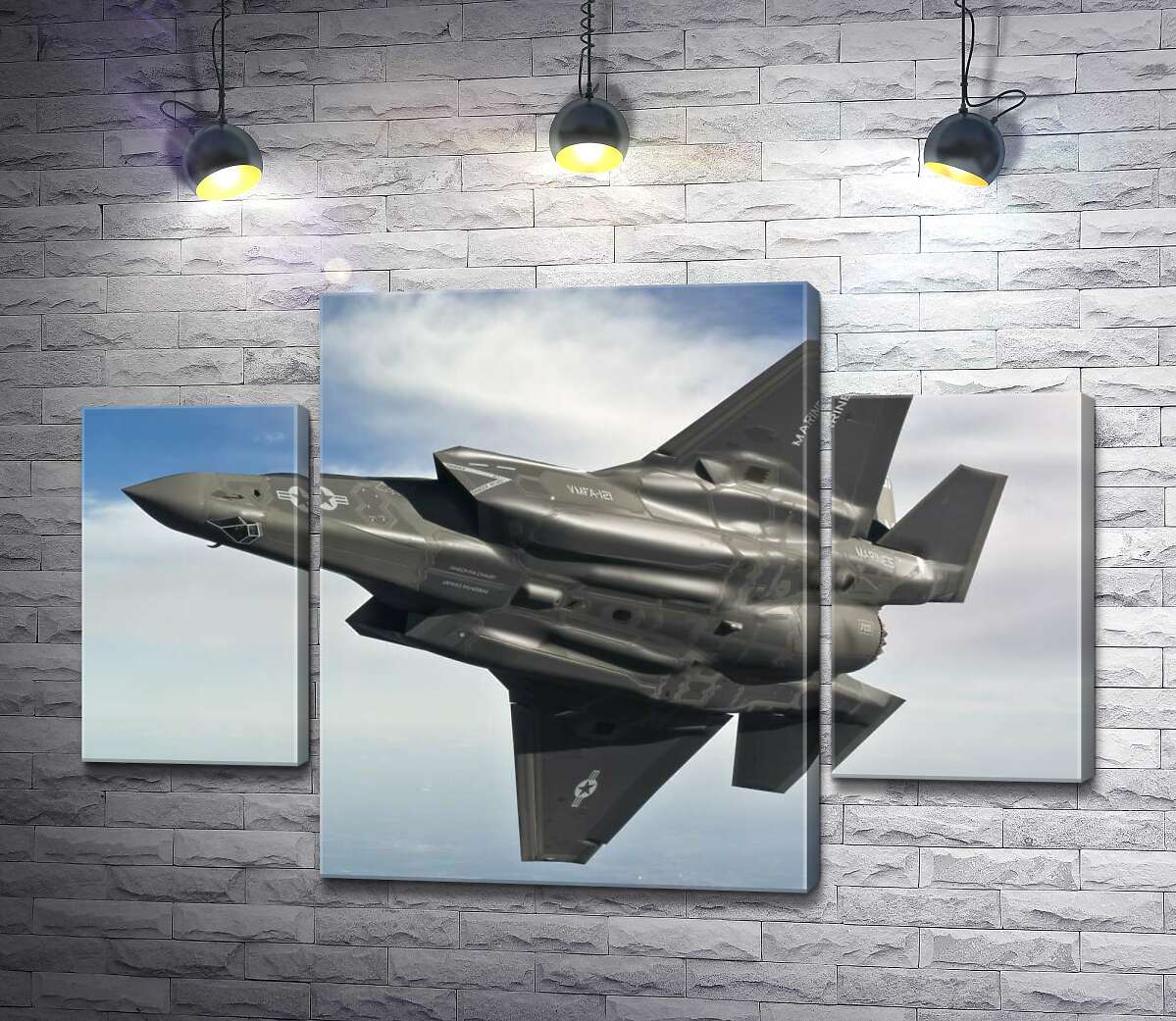 

Модульная картина ArtPoster Сверхзвуковой американский истребитель-бомбардировщик в полете 80x54 см Модуль №7