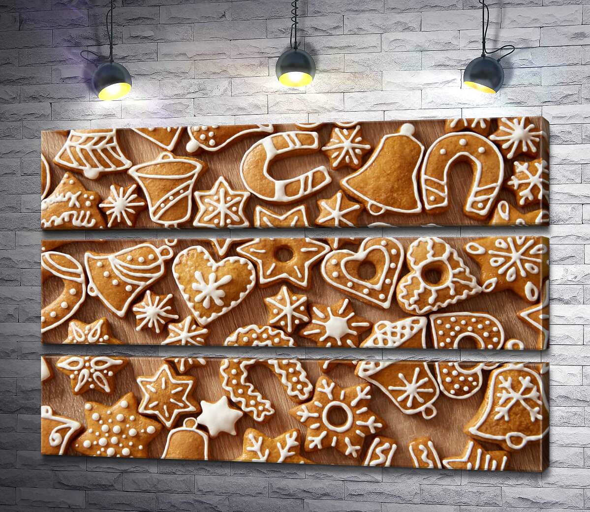 

Модульная картина ArtPoster Рождественский орнамент имбирного печенья 90x60 см Модуль №13
