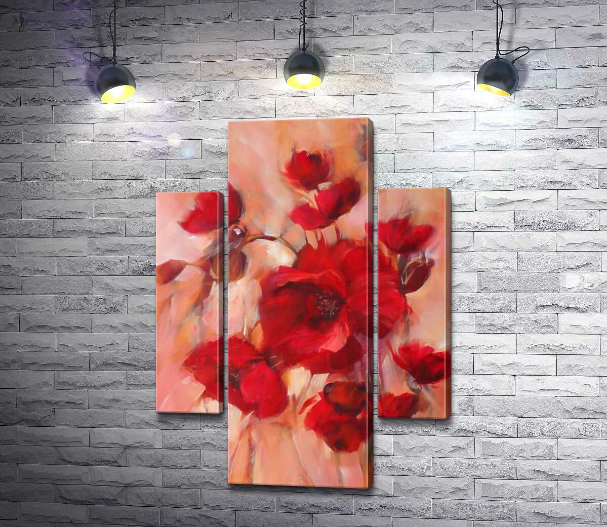 

Модульная картина ArtPoster Пышные головки мака наклонились на тонких стеблях 100x140 см Модуль №7