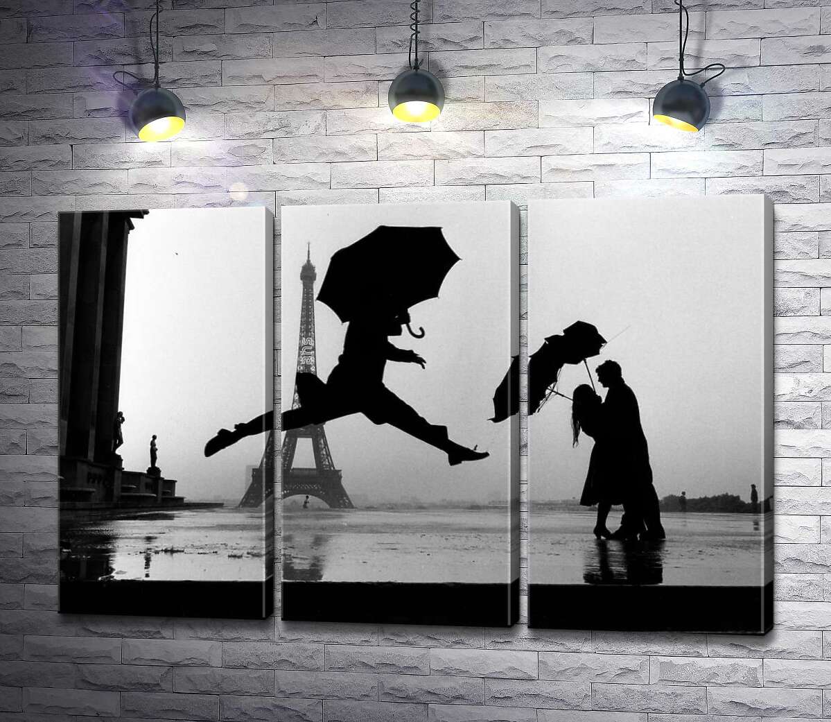

Модульная картина ArtPoster Силуэты под дождем Парижа 132x86 см Модуль №11