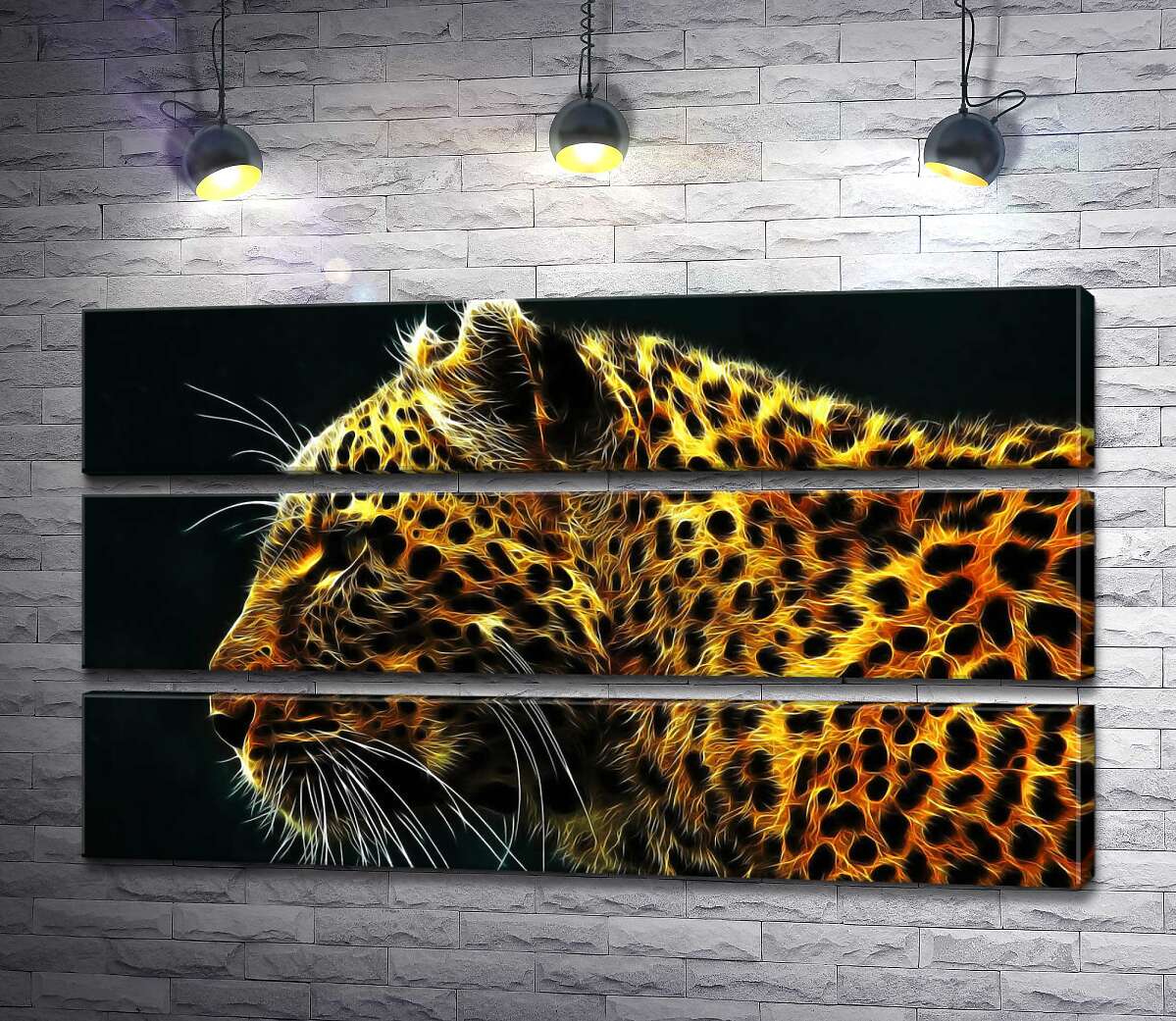 

Модульная картина ArtPoster Темные пятна на огненно-желтой шерсти леопарда 130x75 см Модуль №13