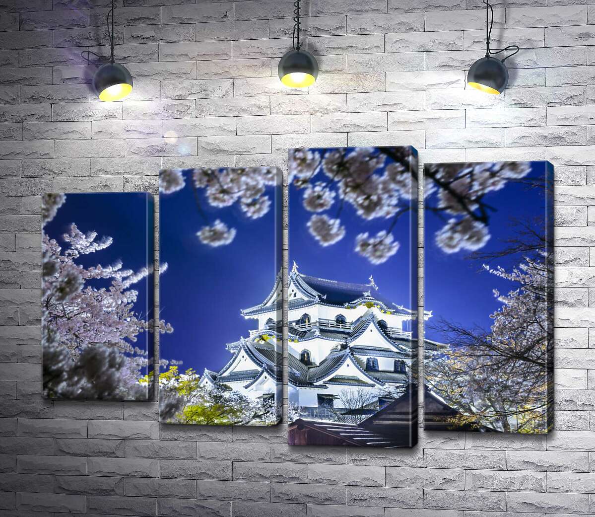 

Модульная картина ArtPoster Средневековый японский замок Хикона (Hikone Castle) весной 100x69 см Модуль №21
