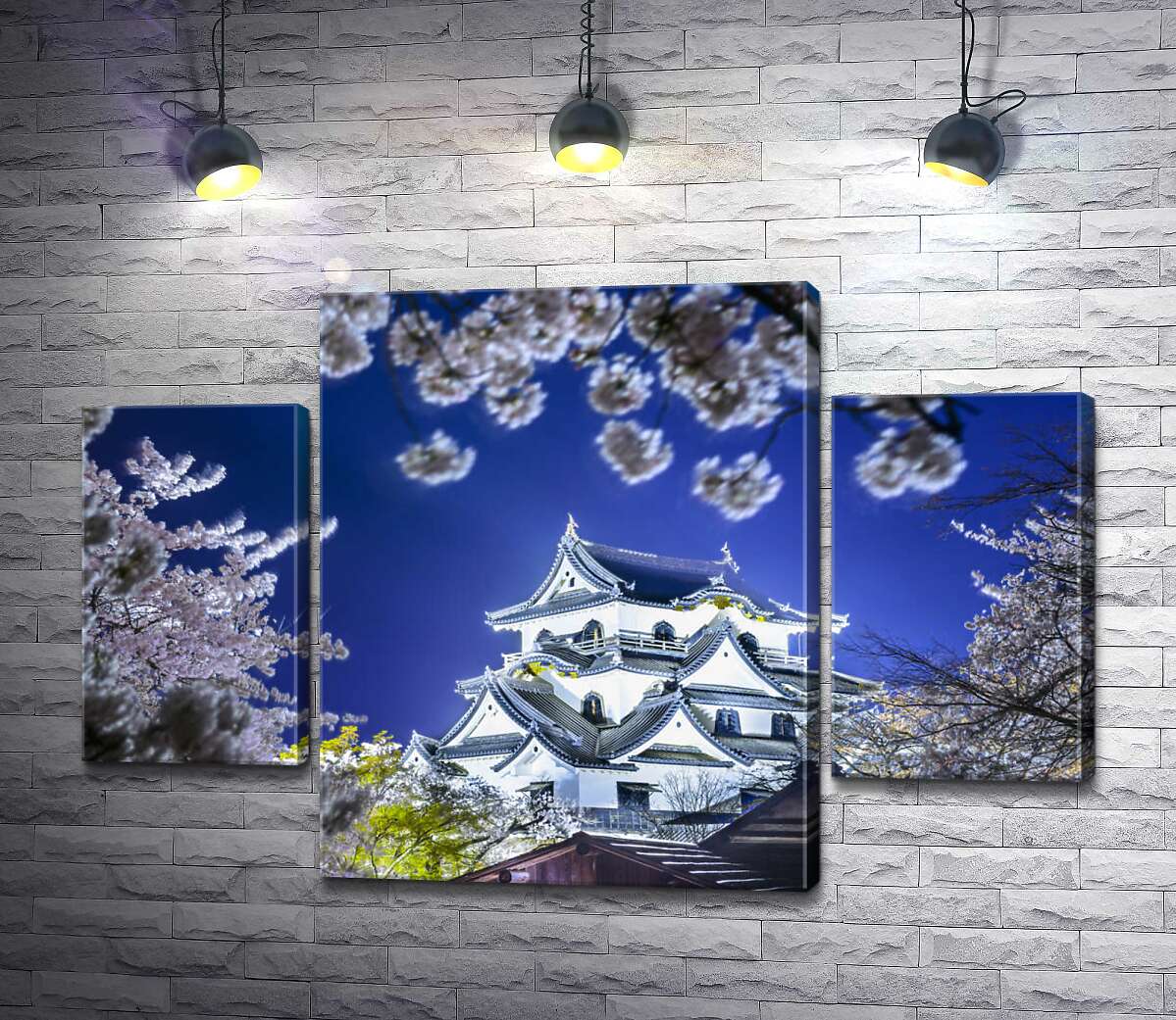 

Модульная картина ArtPoster Средневековый японский замок Хикона (Hikone Castle) весной 100x69 см Модуль №7