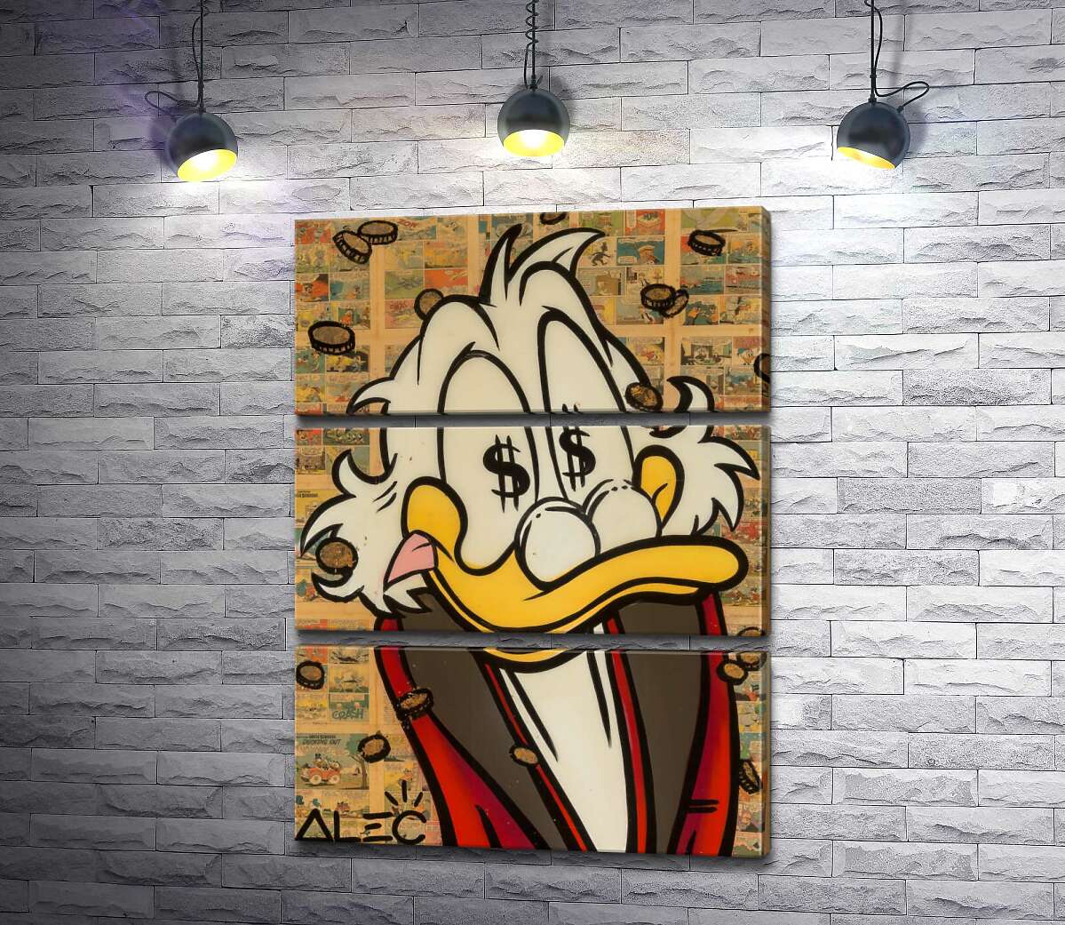 

Модульная картина ArtPoster Счастье Скруджа (Happy Scrooge) – Алек Монополи (Alec Monopoly) 50x69 см Модуль №13