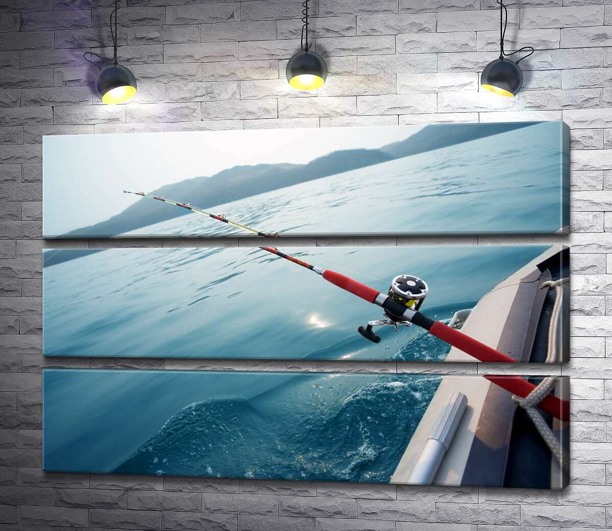 

Модульная картина ArtPoster Среди воды в ожидании улова на заброшенную удочку 90x60 см Модуль №13